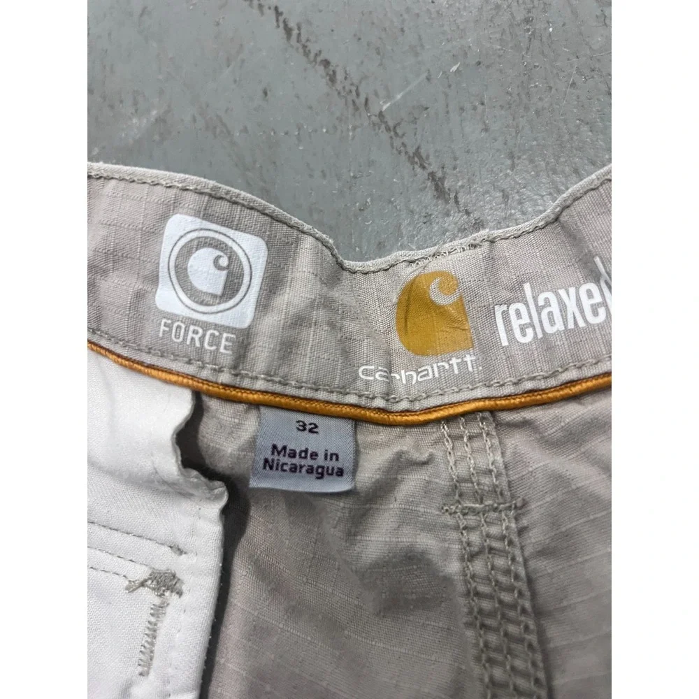 Carhartt Force Cargo Shorts Mens 32 Khaki‎ Ripstop Relaxed Fit Utility Gorpcore